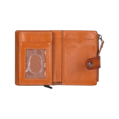 Rodos Zip Pop-Up Leather Card Holder