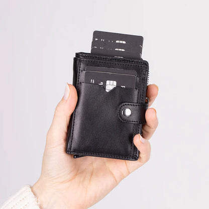 Rodos Zip Pop-Up Leather Card Holder