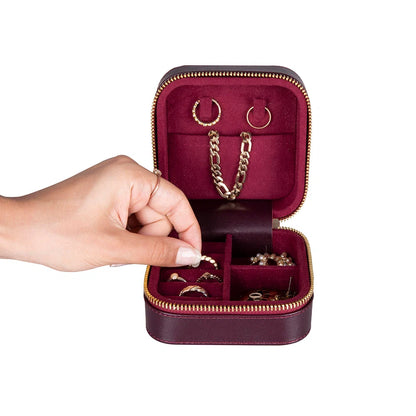 Amanda Medium Leather Jewelry Box