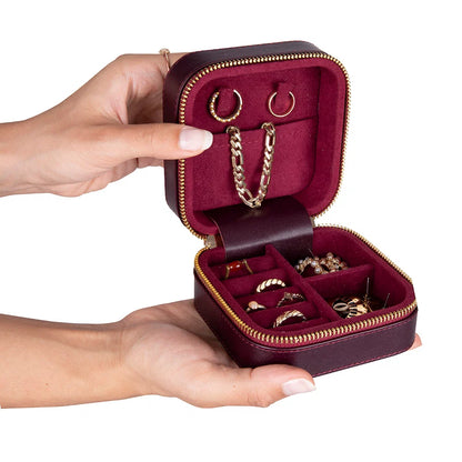 Amanda Medium Leather Jewelry Box