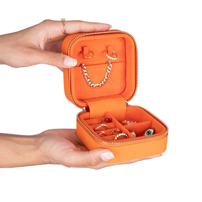 Amanda Medium Leather Jewelry Box