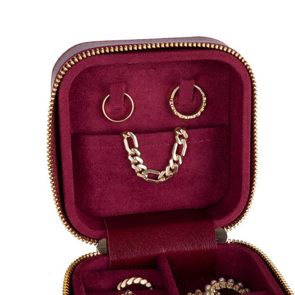 Amanda Medium Leather Jewelry Box