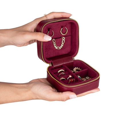 Amanda Medium Leather Jewelry Box