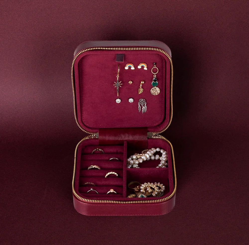 Amanda Leather Jewelry Box, Large