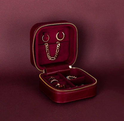 Amanda Medium Leather Jewelry Box