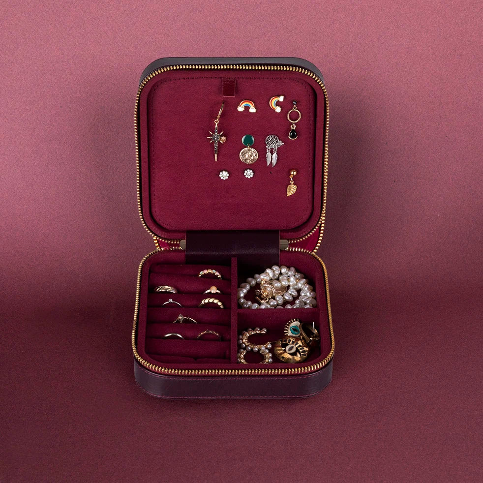 Amanda Leather Jewelry Box, Large