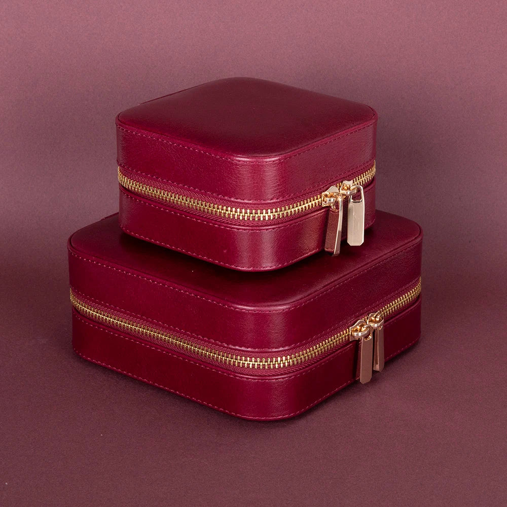 Amanda Leather Jewelry Box, Medium