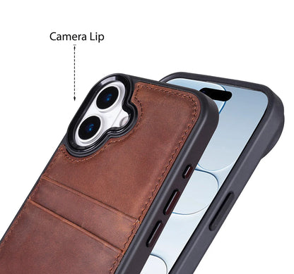 Flex Cover iPhone 17 Leather Card Holder Case