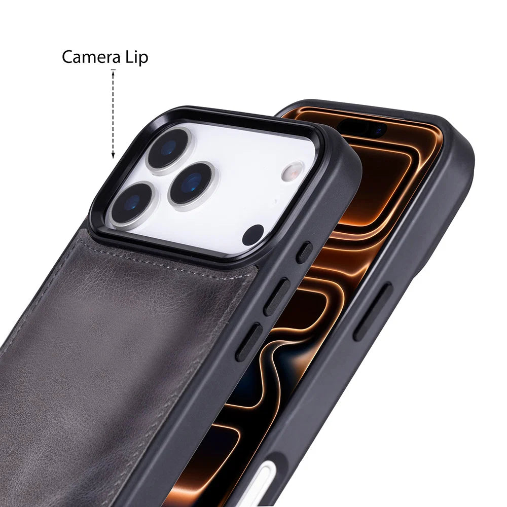 Magic iPhone 17 Pro Max Detachable Leather Wallet Case