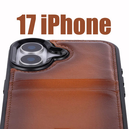 Flex Cover iPhone 17 Leather Card Holder Case