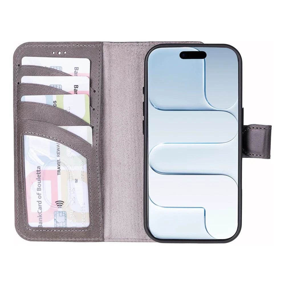 Magic iPhone 17 Detachable Leather Wallet Case