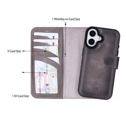 Magic iPhone 17 Detachable Leather Wallet Case – Core Palette