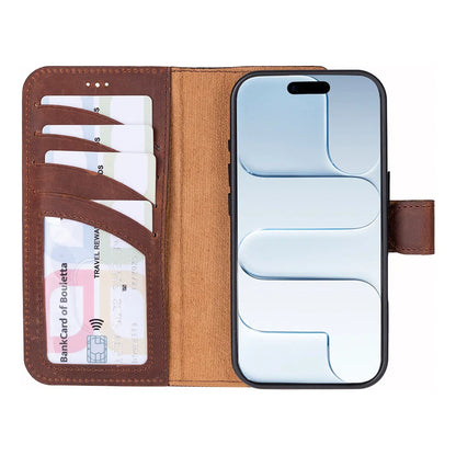 Magic iPhone 17 Detachable Leather Wallet Case – Core Palette