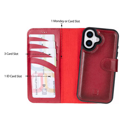 Magic iPhone 17 Detachable Leather Wallet Case – Core Palette