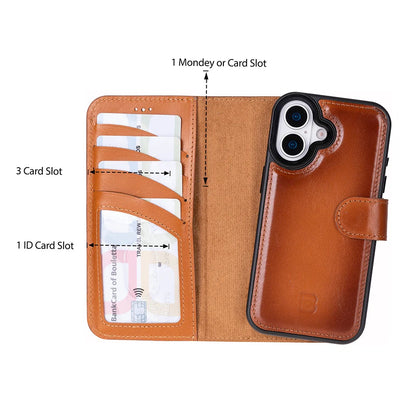 Magic iPhone 17 Detachable Leather Wallet Case – Core Palette