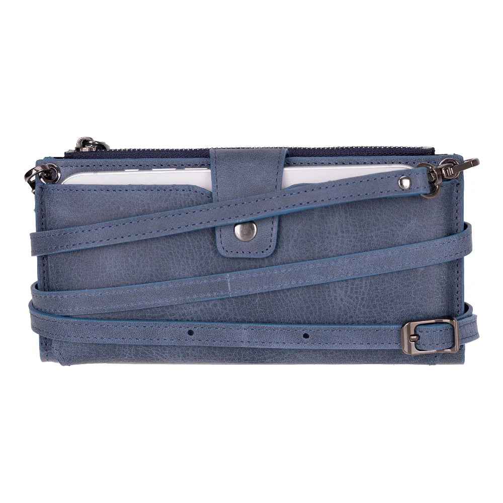 Lozan Strap Leather Crossbody Wallet