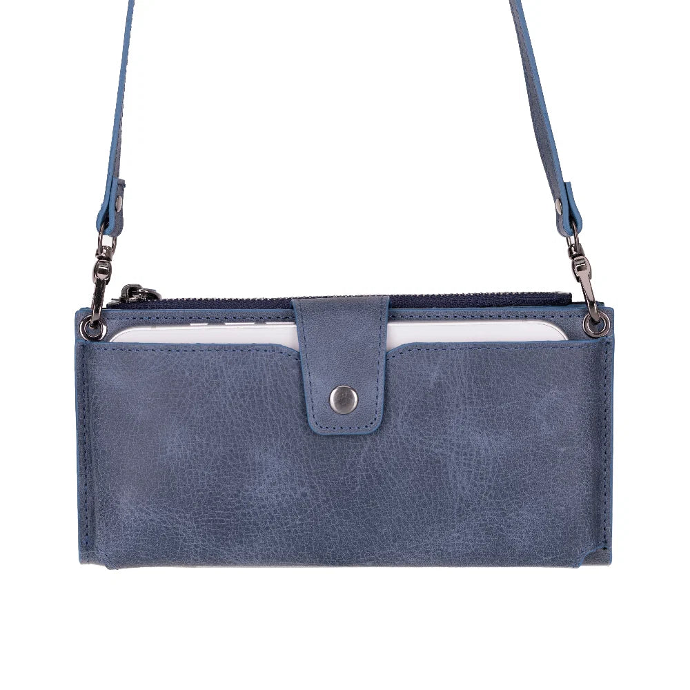 Lozan Strap Leather Crossbody Wallet
