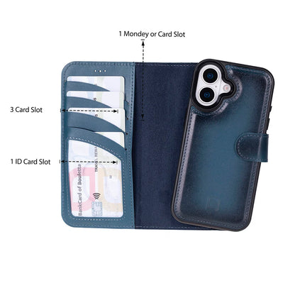 Magic iPhone 17 Detachable Leather Wallet Case – Core Palette