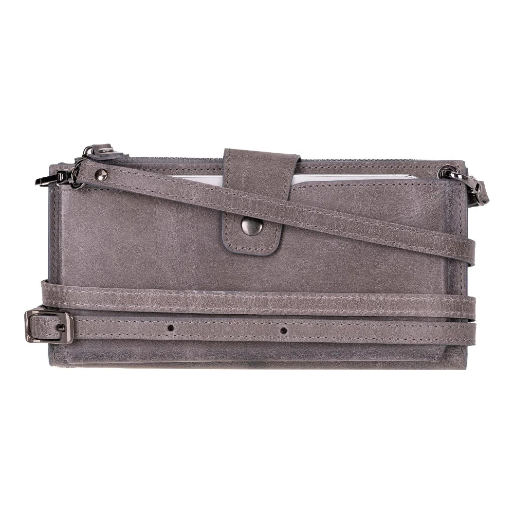 Lozan Strap Leather Crossbody Wallet