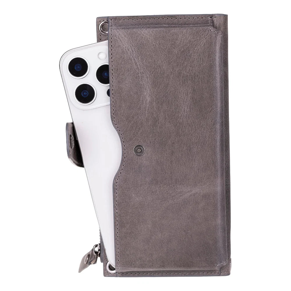 Lozan Strap Leather Crossbody Wallet