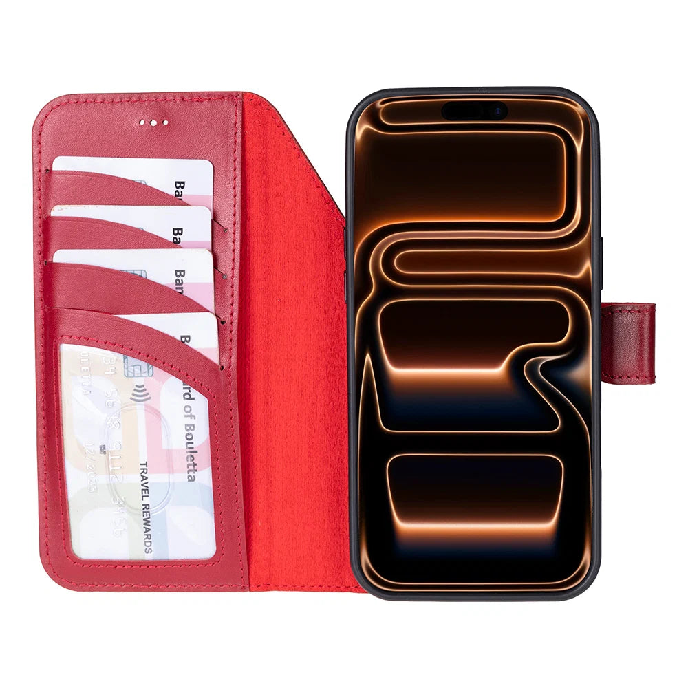 Magic iPhone 17 Pro Max Detachable Leather Wallet Case