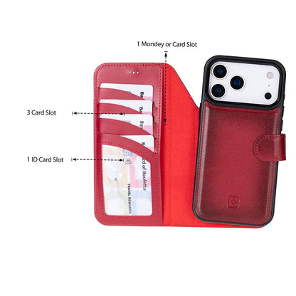 Magic iPhone 17 Pro Max Detachable Leather Wallet Case – Core Palette