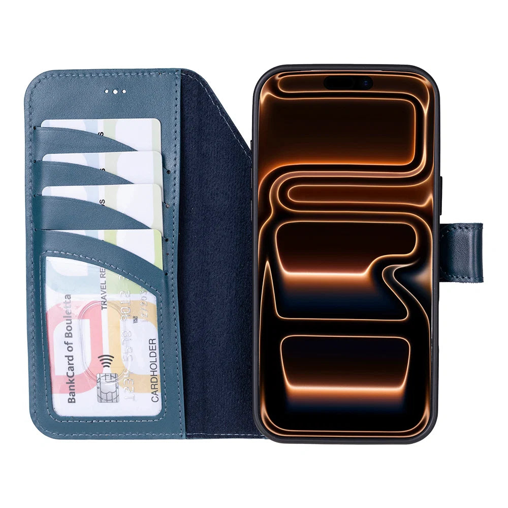 Magic iPhone 17 Pro Max Detachable Leather Wallet Case