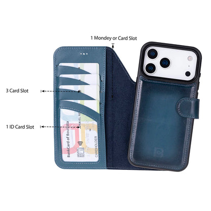 Magic iPhone 17 Pro Detachable Leather Wallet Case – Core Palette