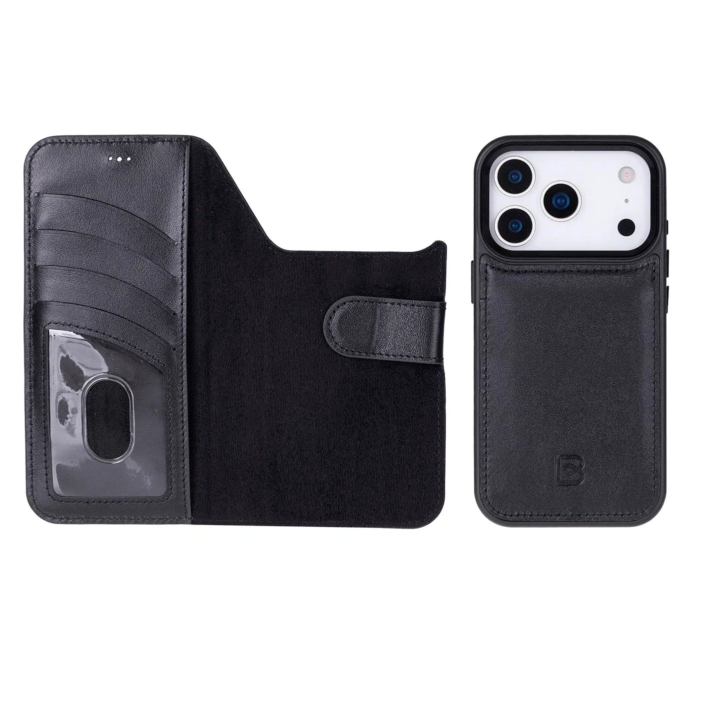 Magic iPhone 17 Pro Max Detachable Leather Wallet Case