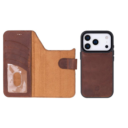 Magic iPhone 17 Pro Max Detachable Leather Wallet Case – Core Palette