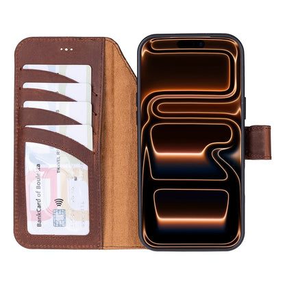 Magic iPhone 17 Pro Detachable Leather Wallet Case – Core Palette
