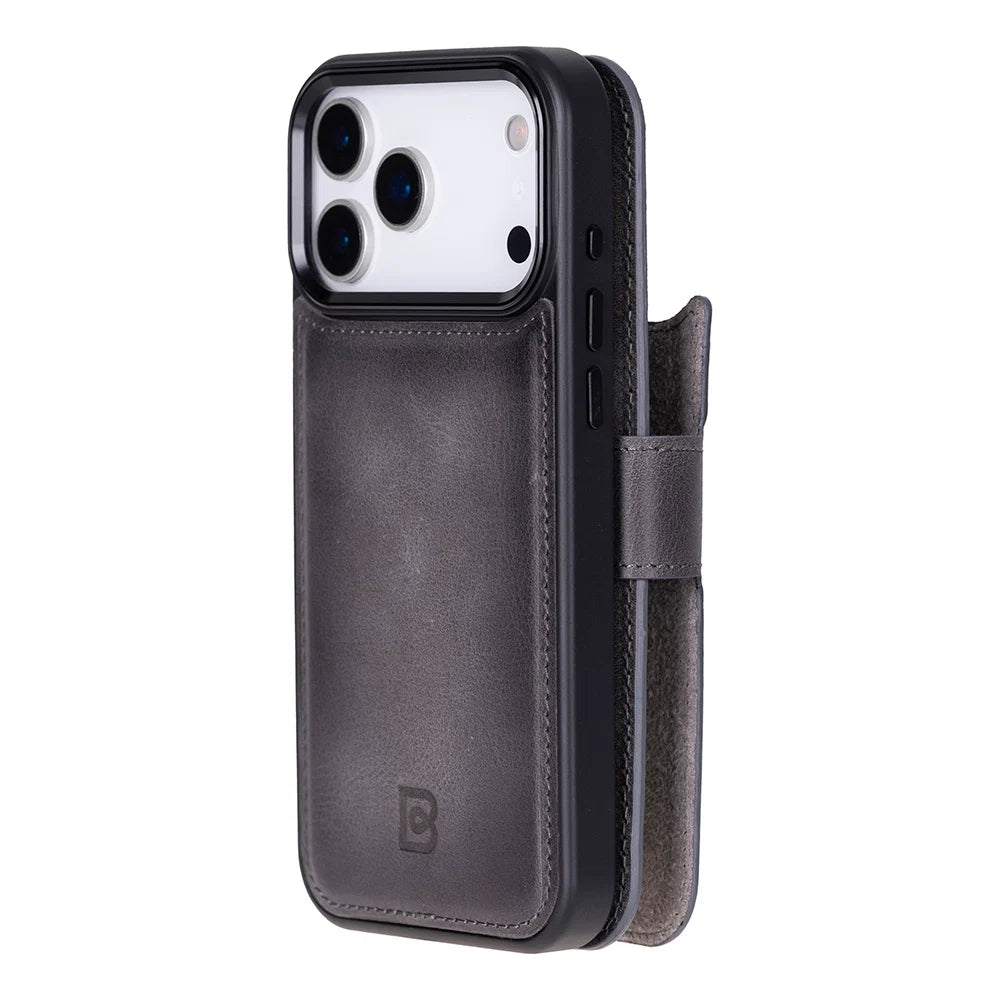 Magic iPhone 17 Pro Max Detachable Leather Wallet Case