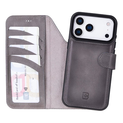 Magic iPhone 17 Pro Detachable Leather Wallet Case – Core Palette