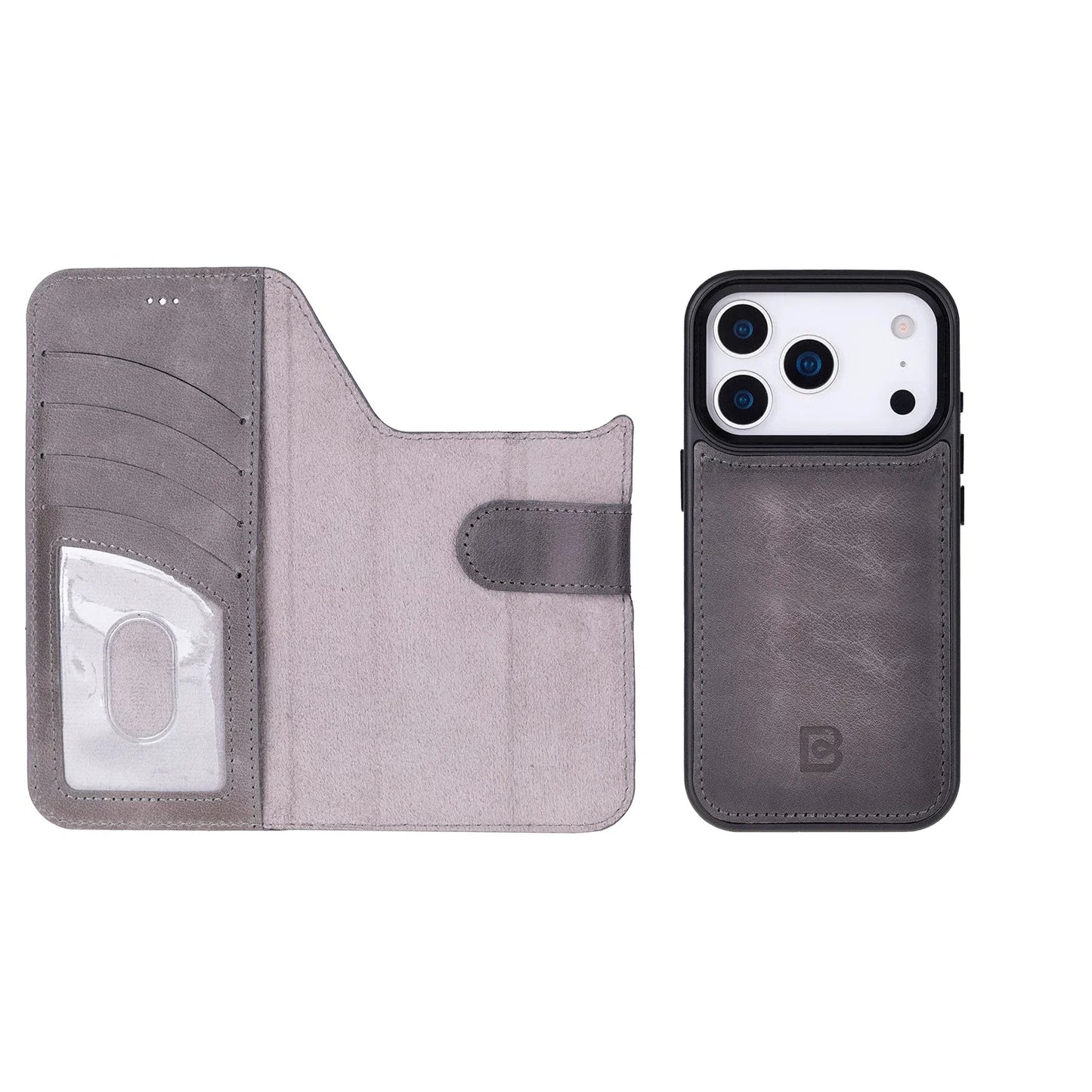 Magic iPhone 17 Pro Detachable Leather Wallet Case
