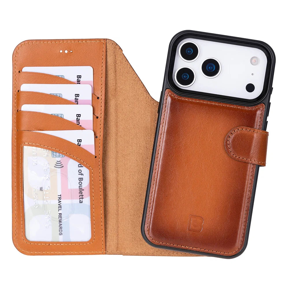 Magic iPhone 17 Pro Detachable Leather Wallet Case