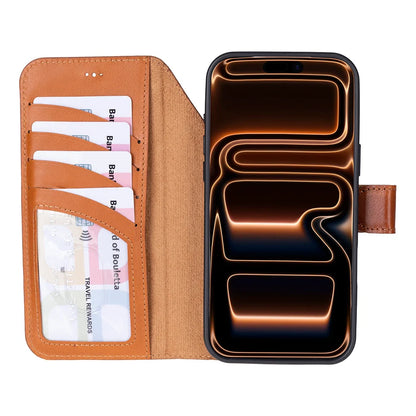 Magic iPhone 17 Pro Detachable Leather Wallet Case – Core Palette