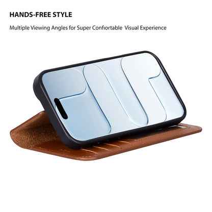 Magic iPhone 17 Detachable Leather Wallet Case – Core Palette
