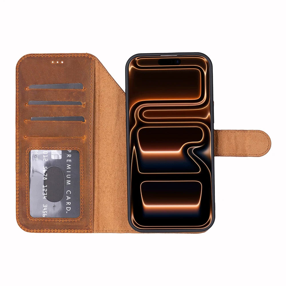 Magic iPhone 17 Pro Leather Detachable Wallet Case