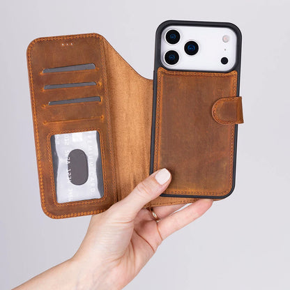 Magic iPhone 17 Pro Detachable Leather Wallet Case – Expanded Palette