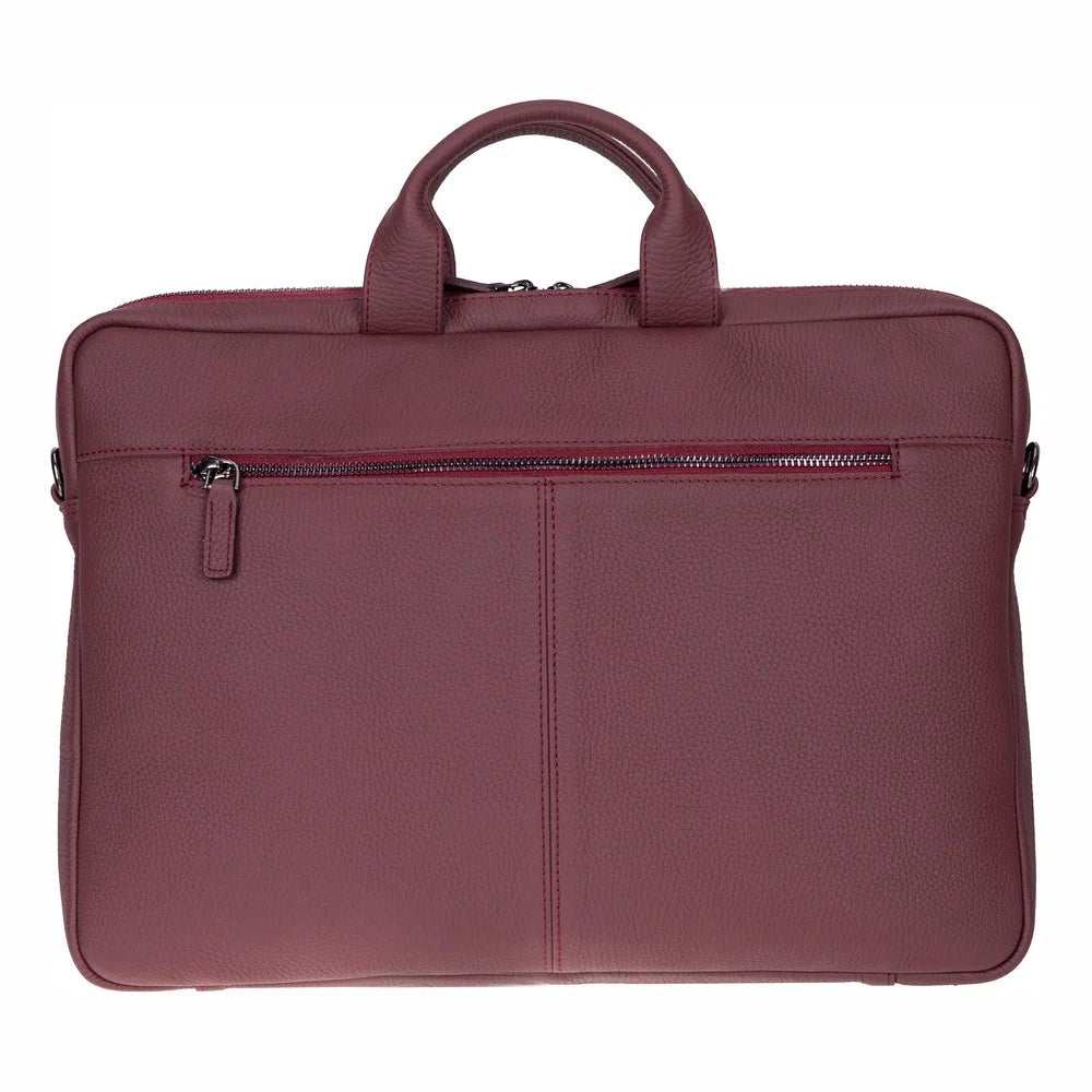 Truro Leather Business Briefcase / Laptop Case 16" with Suitcase