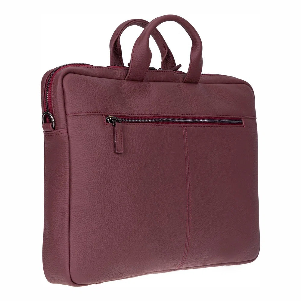 Truro Leather Business Briefcase / Laptop Case 14" with Suitcase