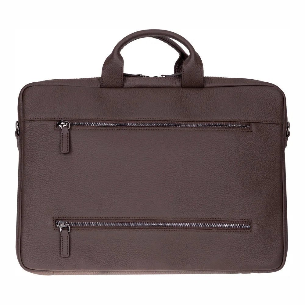 Truro Leather Business Briefcase / Laptop Case 16" with Suitcase
