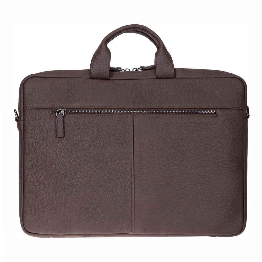 Truro Leather Business Briefcase / Laptop Case 14" with Suitcase