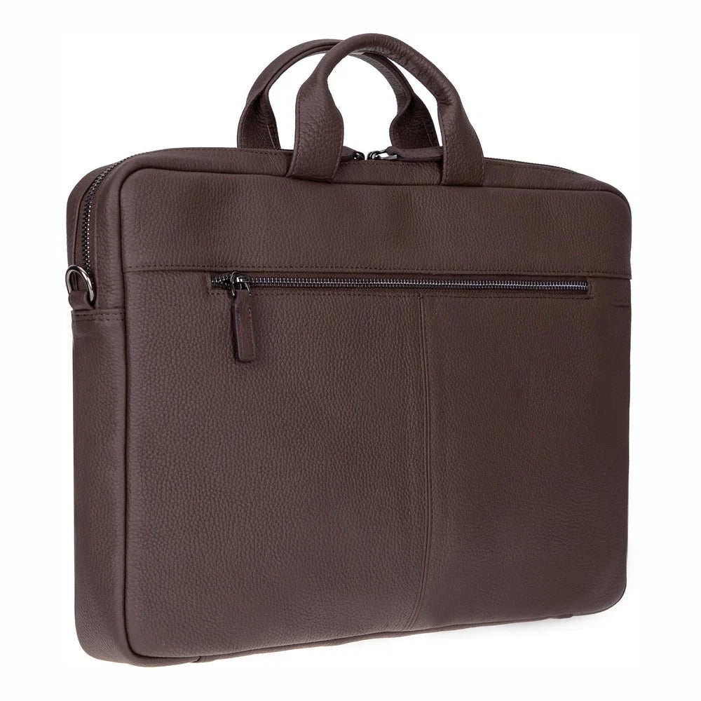Truro Leather Business Briefcase / Laptop Case 14" with Suitcase