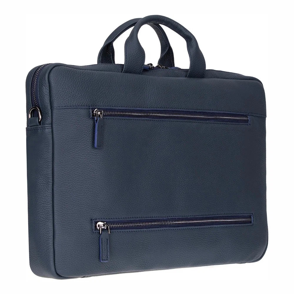 Truro Leather Business Briefcase / Laptop Case 16" with Suitcase