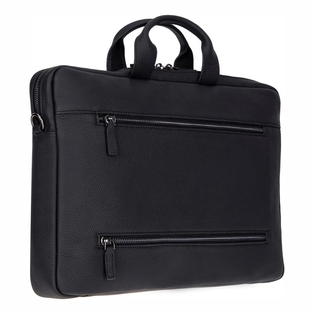 Truro Leather Business Briefcase / Laptop Case 14" with Suitcase