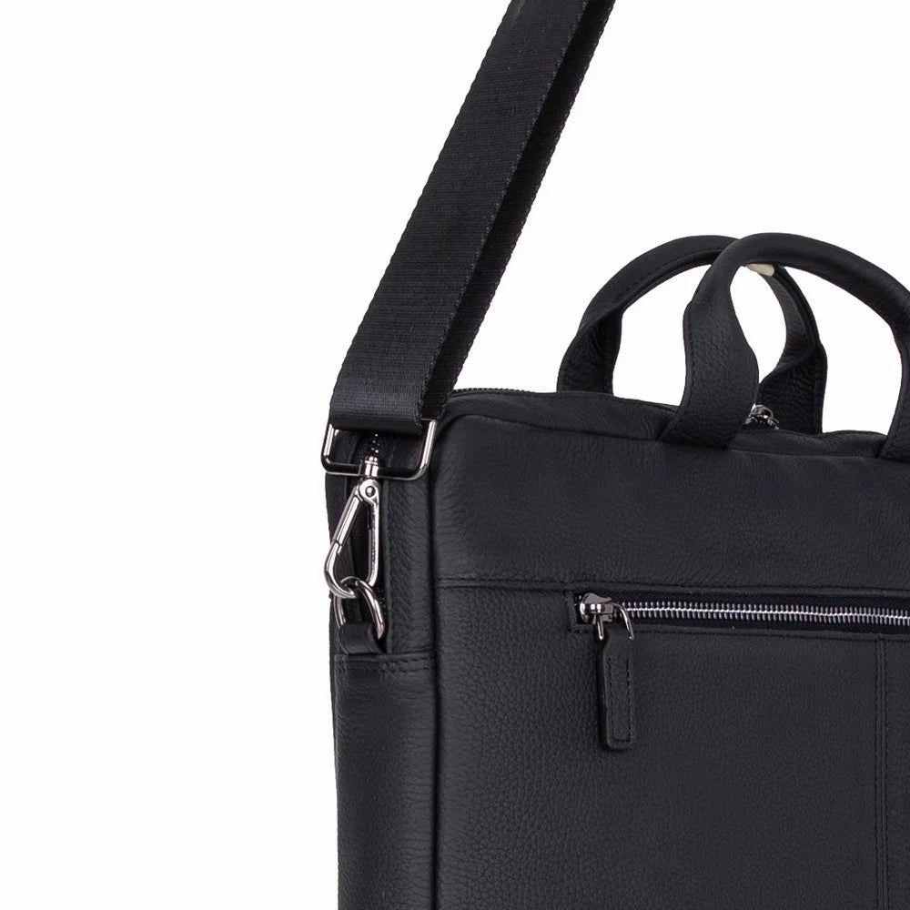 Truro Leather Business Briefcase / Laptop Case 14" with Suitcase