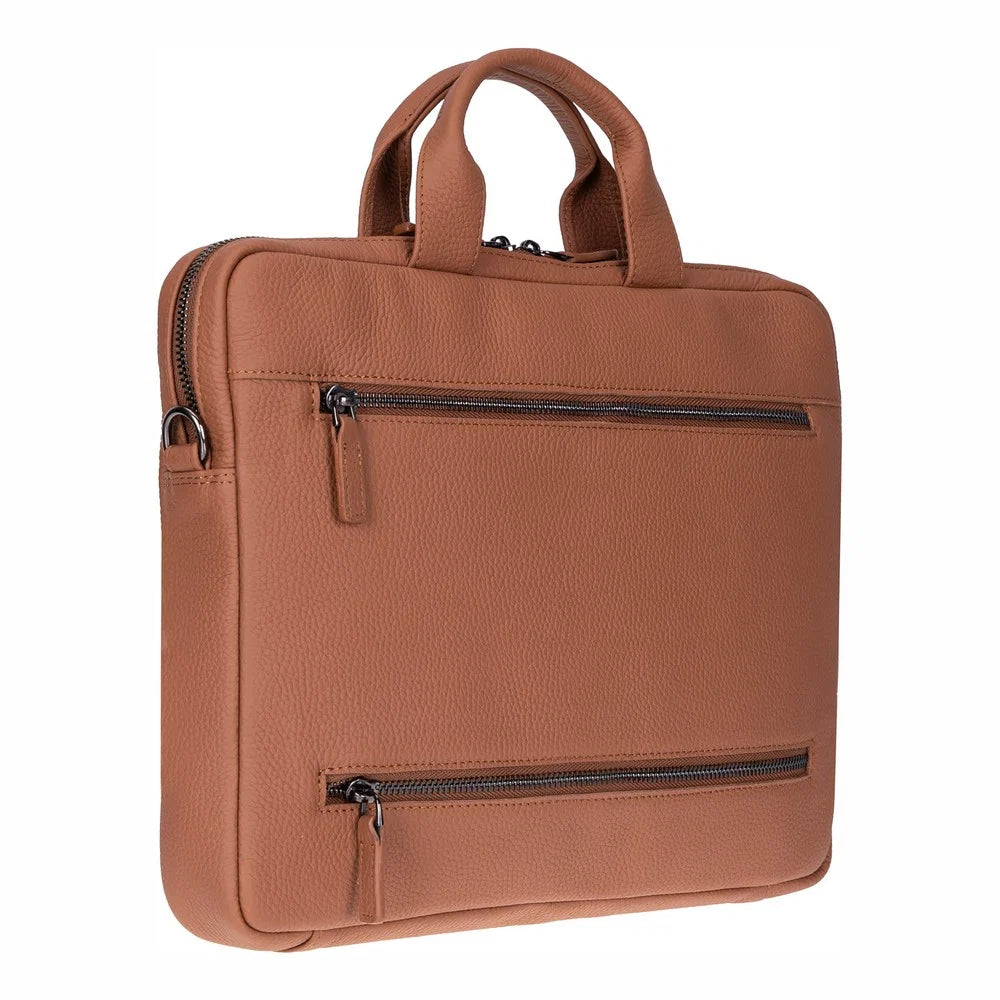 Truro Leather Business Briefcase / Laptop Case 14" with Suitcase