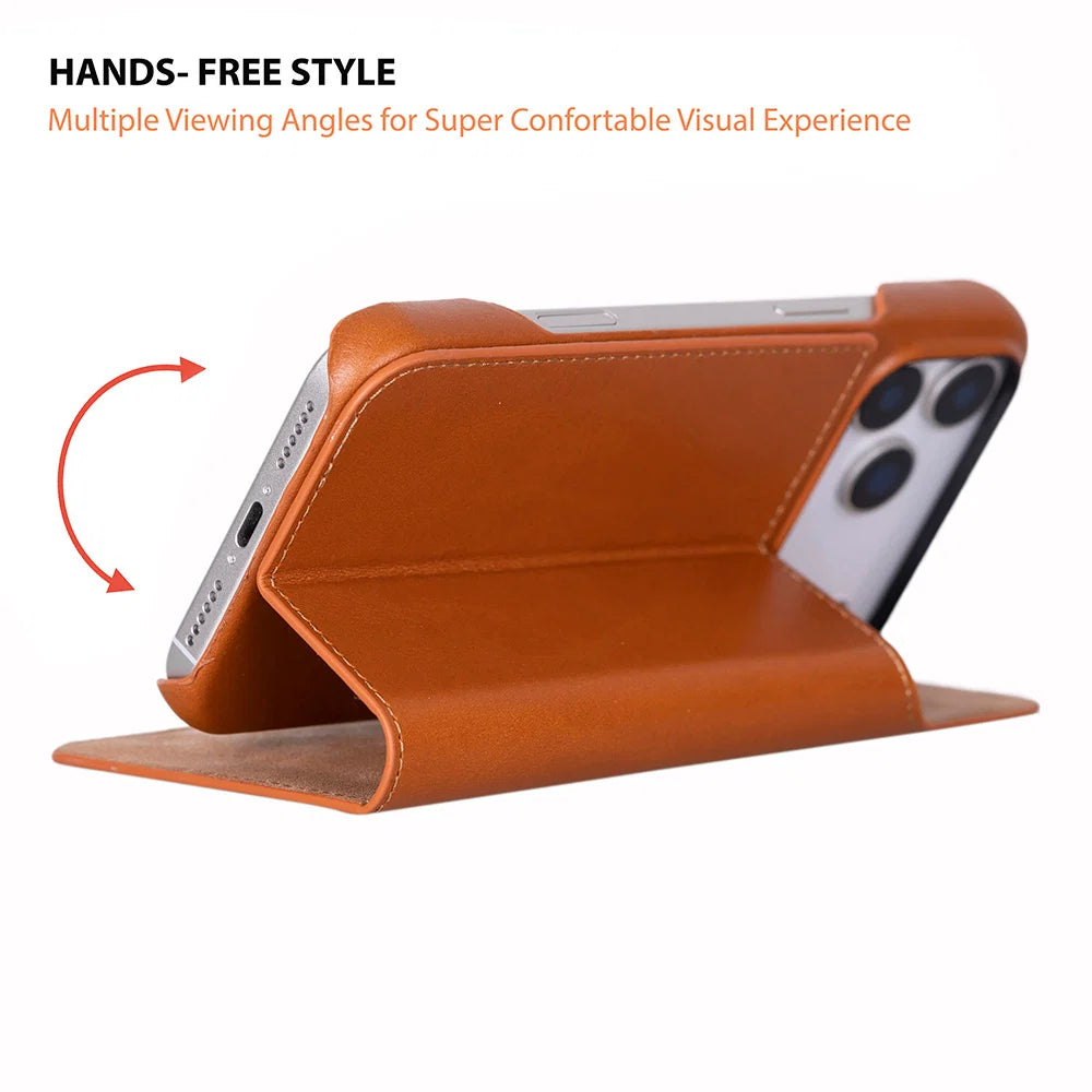 Sonat Leather iPhone 17 Pro Folio Case