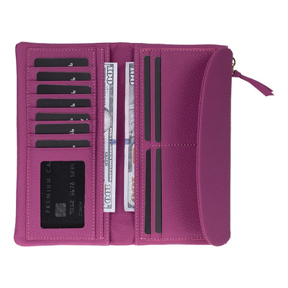 Vellure Large Leather Clutch Wallet